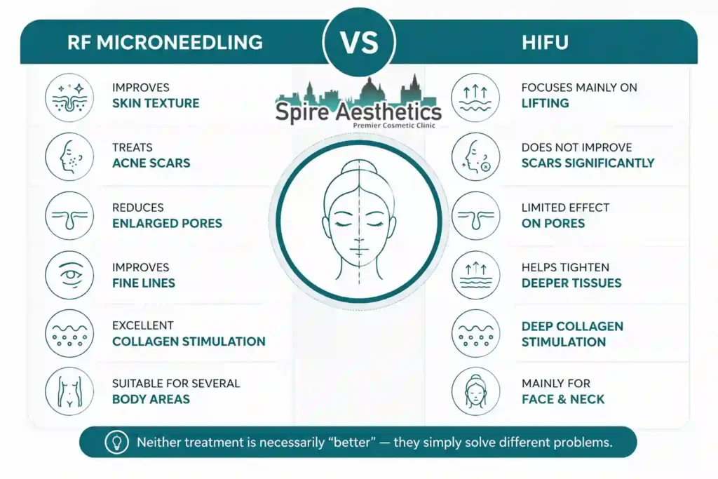 RF Microneedling vs HIFU: Which Treatment Gives Better Results Hinkley?